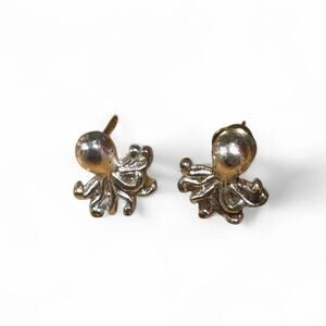 Sterling Silver Octopus Earrings